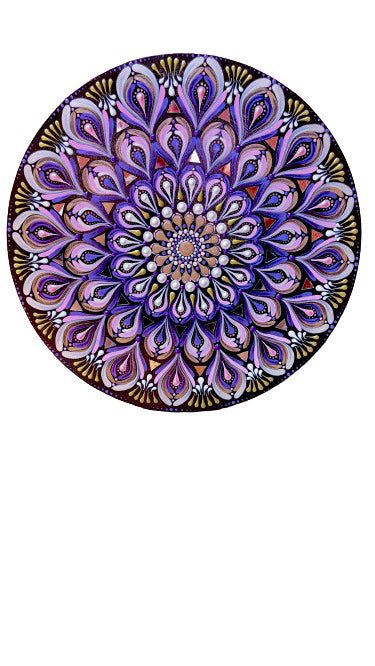 14in Purple Mandala Wall Hanging