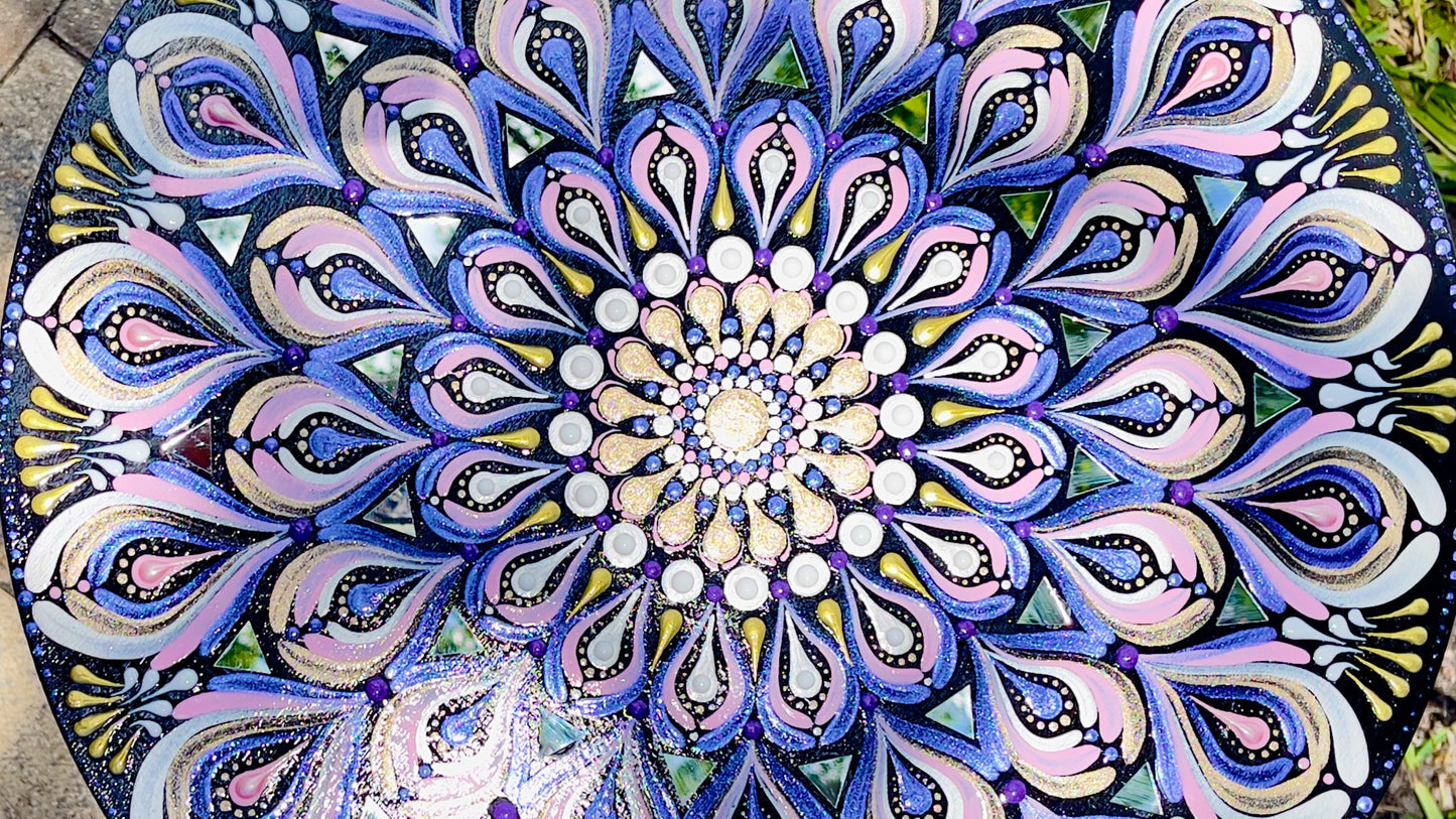 14in Purple Mandala Wall Hanging