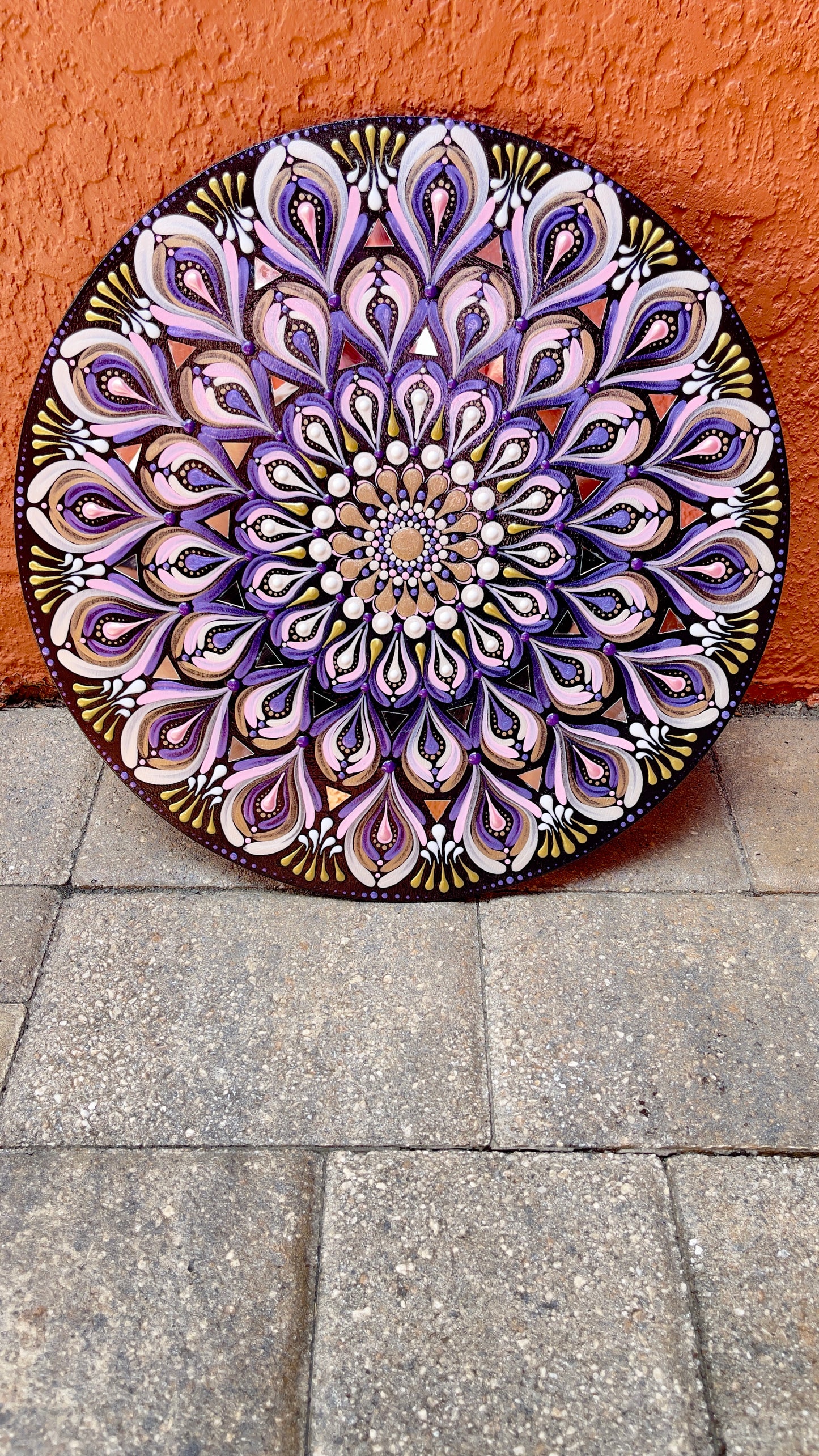 14in Purple Mandala Wall Hanging