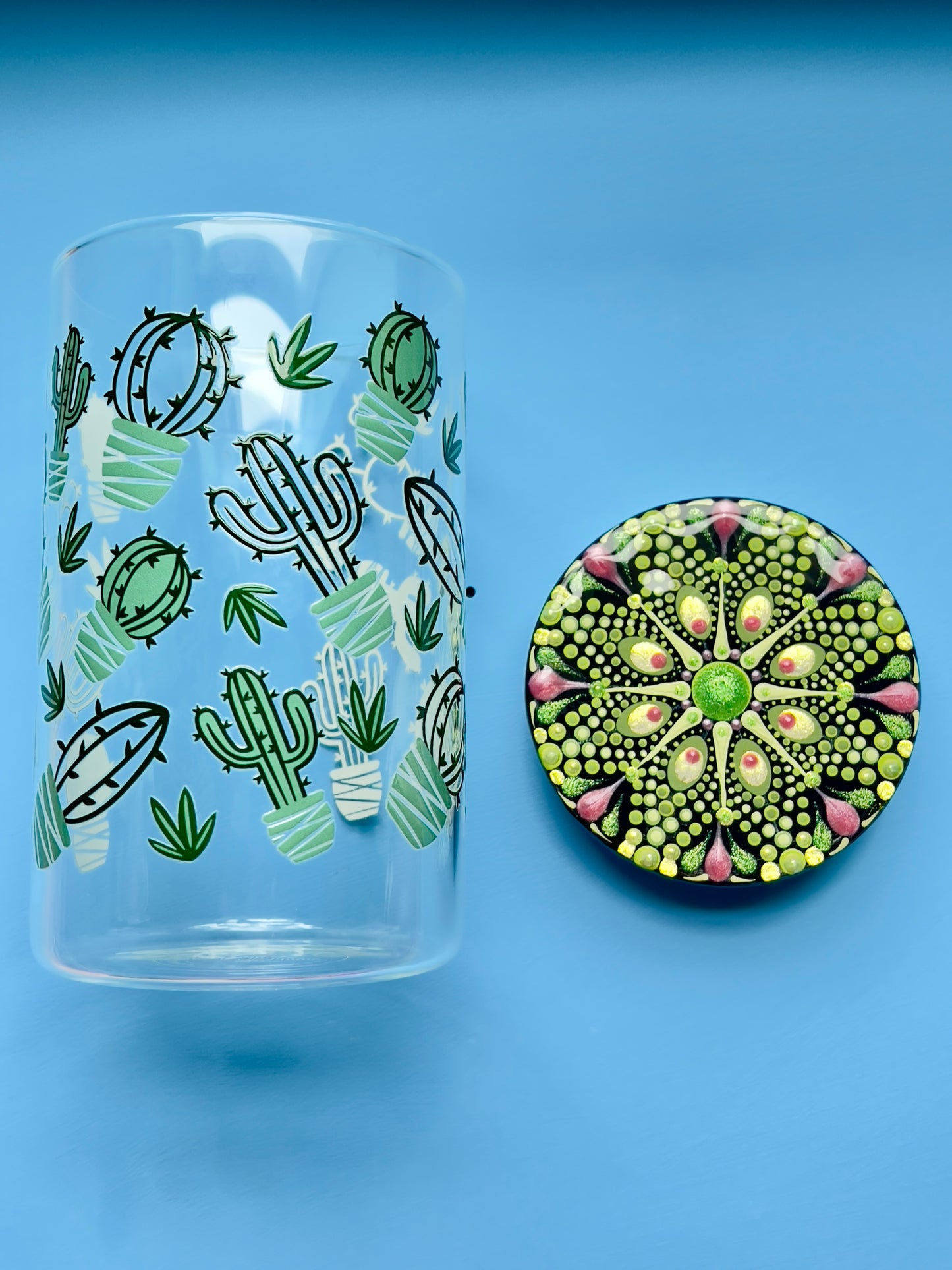 Large Cactus Stash Jar